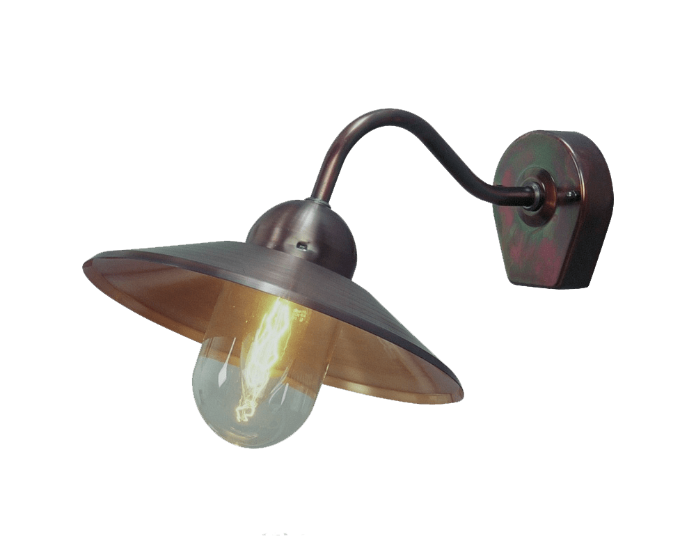 Zoom bilde av Stall Oksidert kobber utendørslampe Fra Westal - Baksiden har to&aring; innganger og utganger og hurtigkoblingsklemme.
