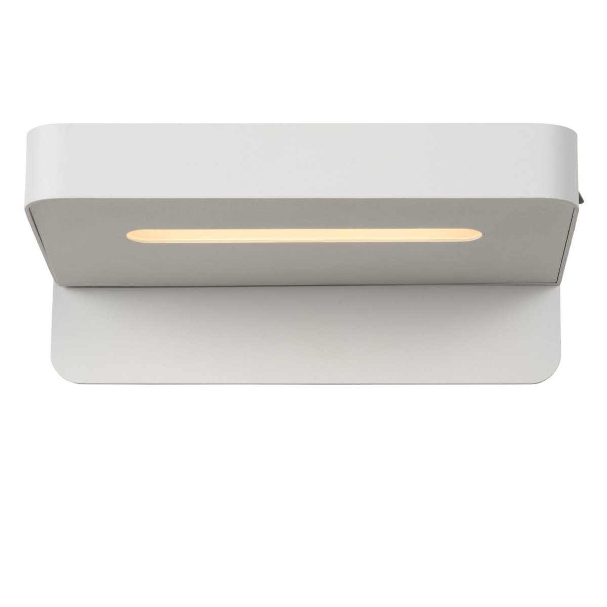 Atkin 25cm Hvit vegglampe Fra Lucide - Perfekt som nattbordslampe takket v&aelig;re den innebygde USB-porten, som gj&oslash;r det enkelt &aring; lade telefonen om natten.