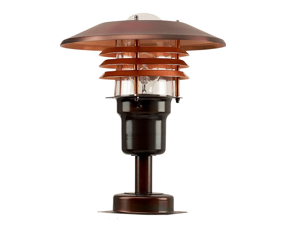Tellus 33cm Rå kobber Fra Westal - Lampen er egnet for utendørs bruk med IP44-klassifisering og er utstyrt med en E27-sokkel.