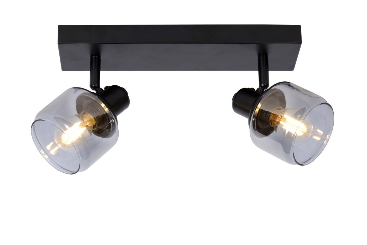 Bjorn 2 Svart spotlight Fra Lucide - Unike produktegenskaper:Passer til bruk med LED-lyskilderLampen er roterbar og vippbarEnkel å koble til en dimmer (ekskl.