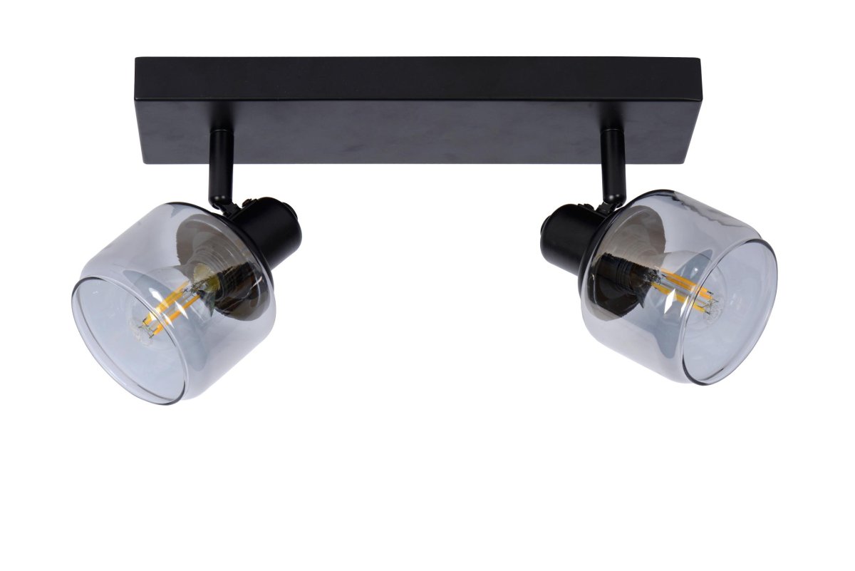 Bjorn 2 Svart spotlight Fra Lucide - Unike produktegenskaper:Passer til bruk med LED-lyskilderLampen er roterbar og vippbarEnkel å koble til en dimmer (ekskl.