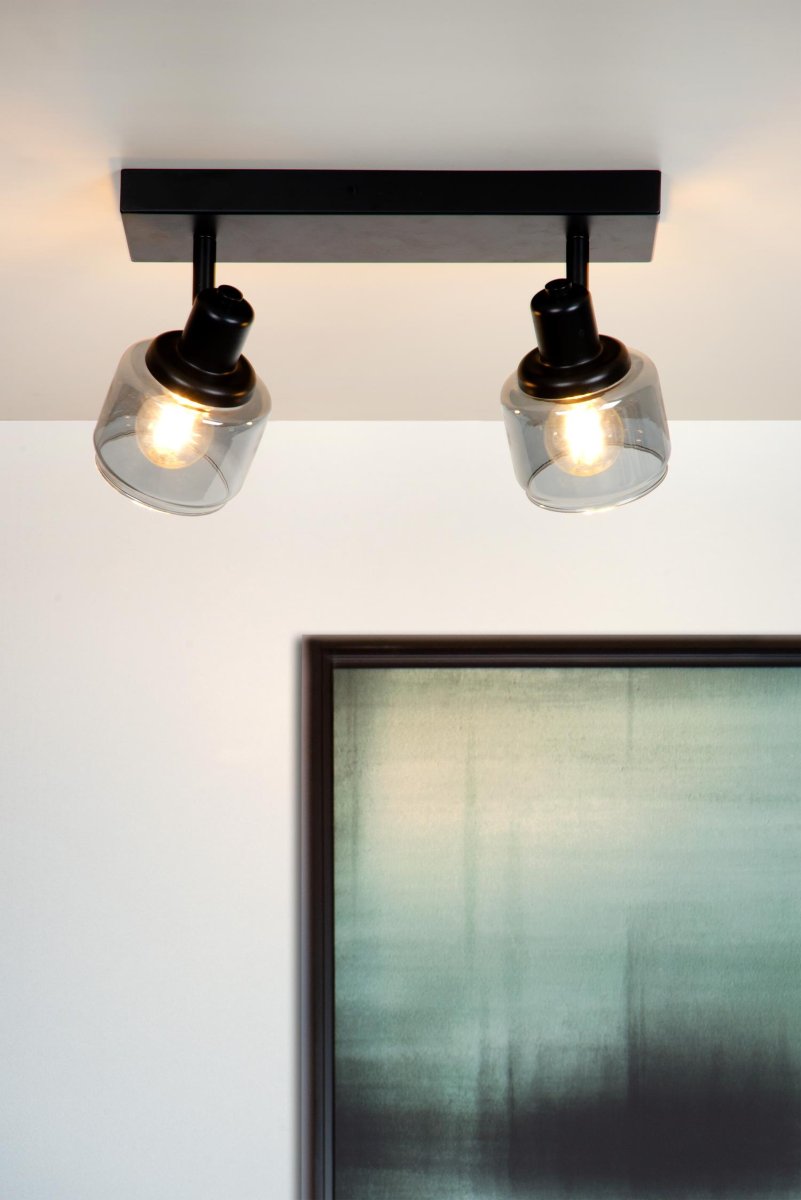 Bjorn 2 Svart spotlight Fra Lucide - Unike produktegenskaper:Passer til bruk med LED-lyskilderLampen er roterbar og vippbarEnkel å koble til en dimmer (ekskl.