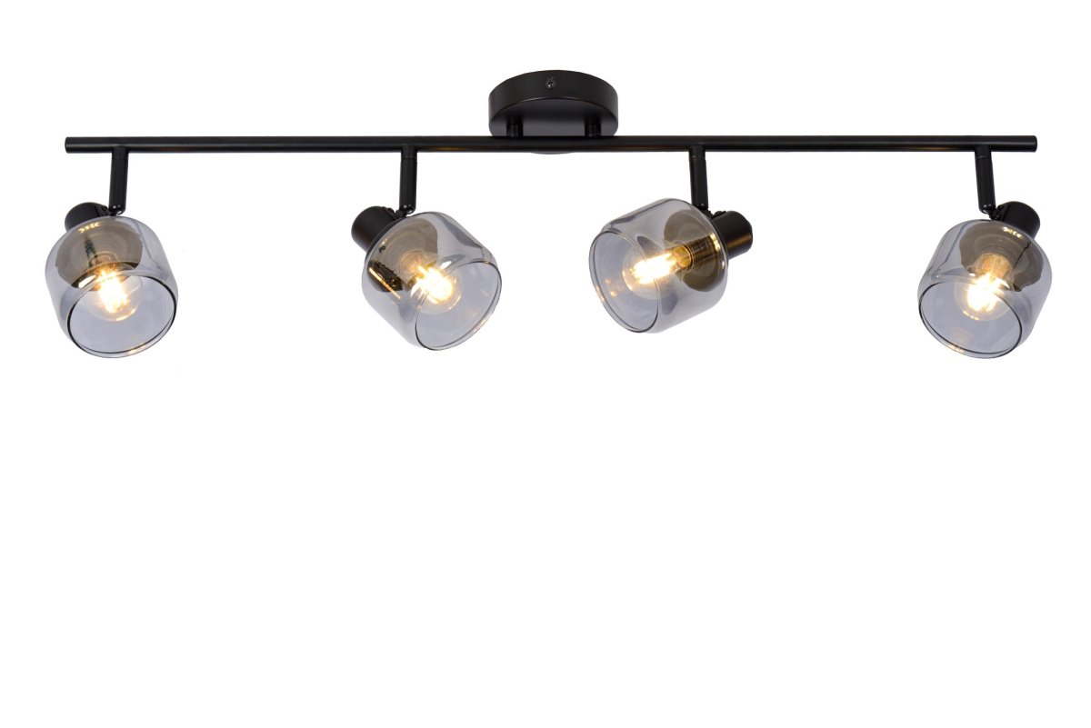 Bjorn 4 Svart spotlight Fra Lucide - Unike produktegenskaper:Passer for bruk med LED-lyskilderLampen er roterbar og vippbarLett å koble til en dimmer (ekskl.
