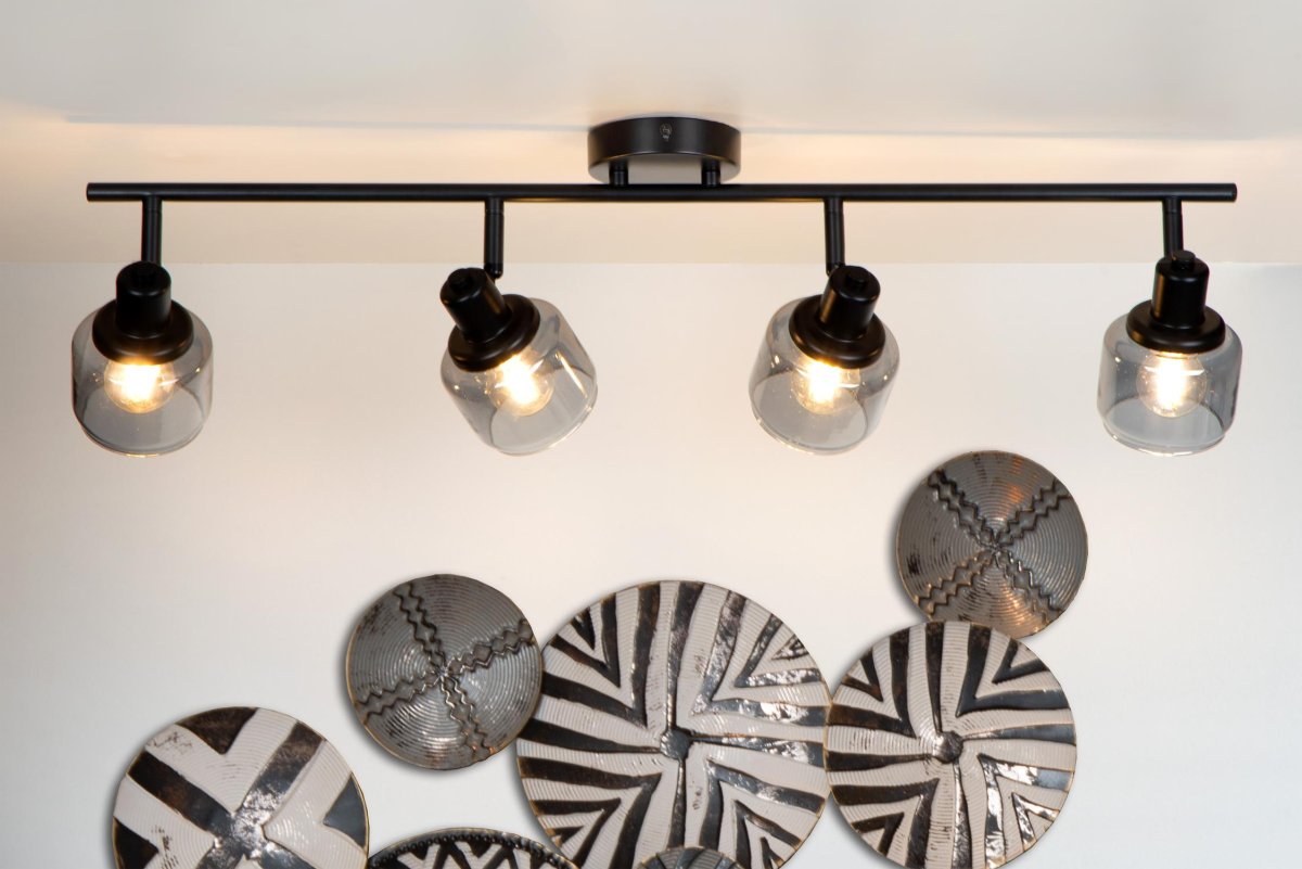 Bjorn 4 Svart spotlight Fra Lucide - Unike produktegenskaper:Passer for bruk med LED-lyskilderLampen er roterbar og vippbarLett å koble til en dimmer (ekskl.