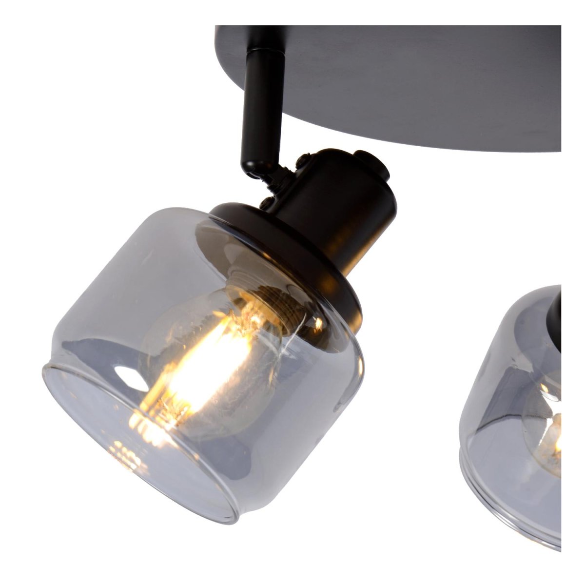 Bjorn 3 Svart spotlight Fra Lucide - Unike produktegenskaper:Passer til bruk med LED-lyskilderLampen er roterbar og vippbarEnkel å koble til en dimmer (ekskl.