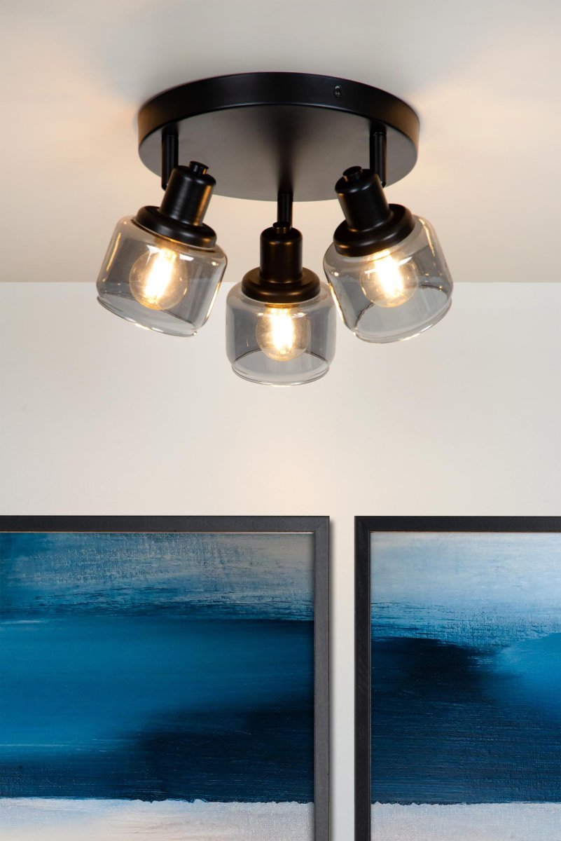 Bjorn 3 Svart spotlight Fra Lucide - Unike produktegenskaper:Passer til bruk med LED-lyskilderLampen er roterbar og vippbarEnkel å koble til en dimmer (ekskl.