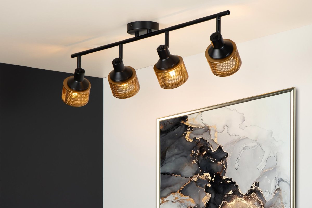 Rafa 4 Svart spotlight Fra Lucide - Du kan også&aring; koble Rafa til en ekstern dimmer, noe som gjør at du enkelt kan skape stemning og komfort i ethvert rom og når som helst på dagen.