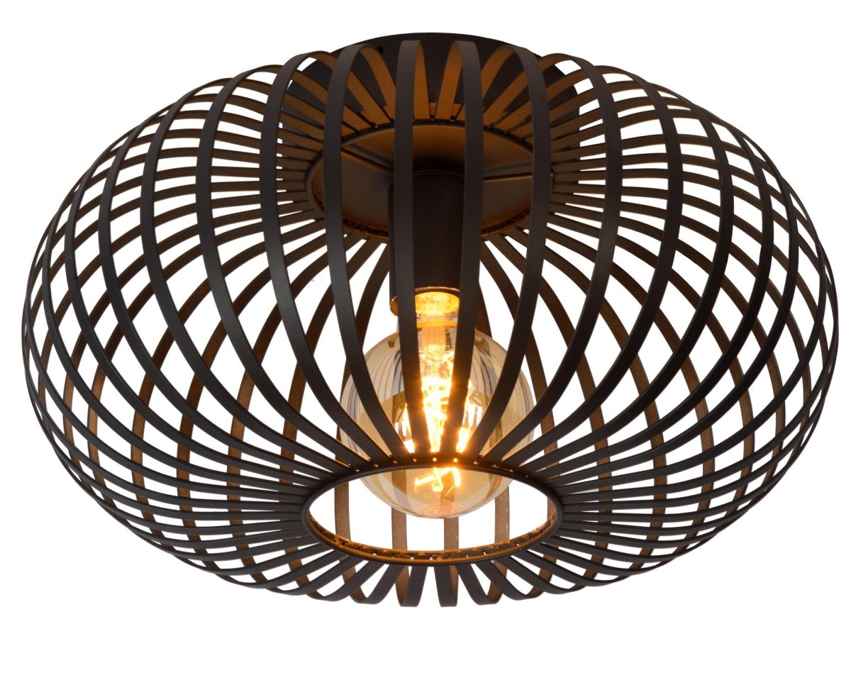Manuela Ø40 Svart plafond Fra Lucide - Manuela er enkel &aring; koble til en dimmer og ser veldig pen ut.