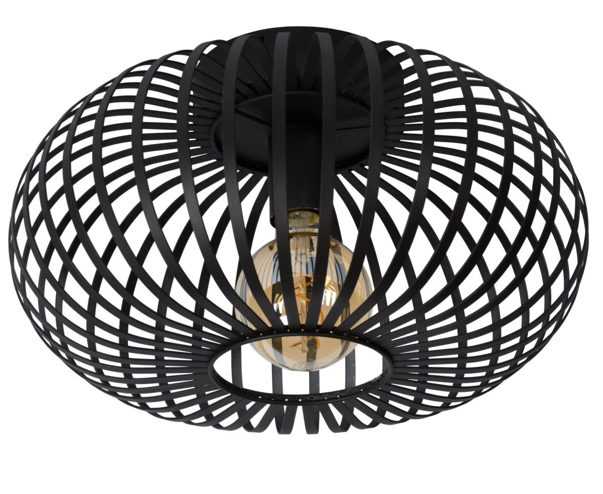 Manuela Ø40 Svart plafond Fra Lucide - Manuela er enkel &aring; koble til en dimmer og ser veldig pen ut.