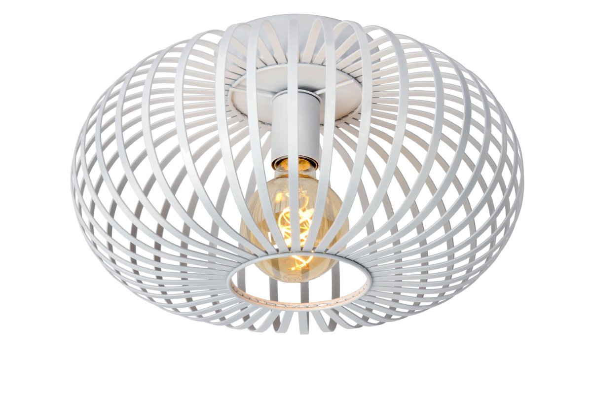 Manuela Ø40 Hvit plafond Fra Lucide - Manuela er enkel &aring; koble til en dimmer og ser veldig pen ut.