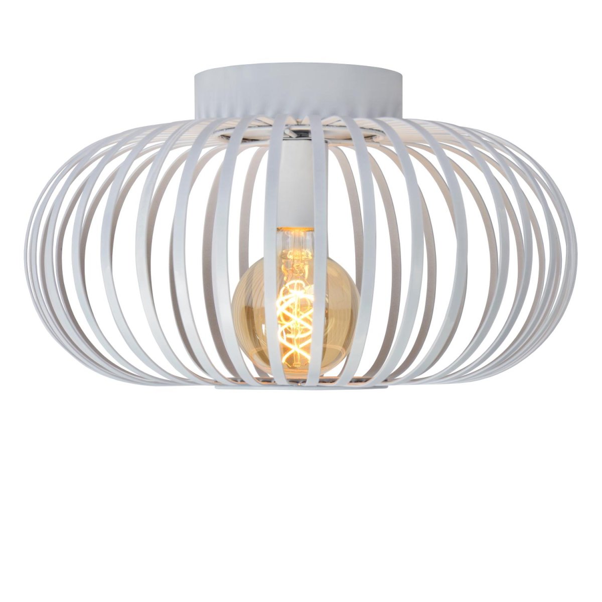 Manuela Ø40 Hvit plafond Fra Lucide - Manuela er enkel &aring; koble til en dimmer og ser veldig pen ut.