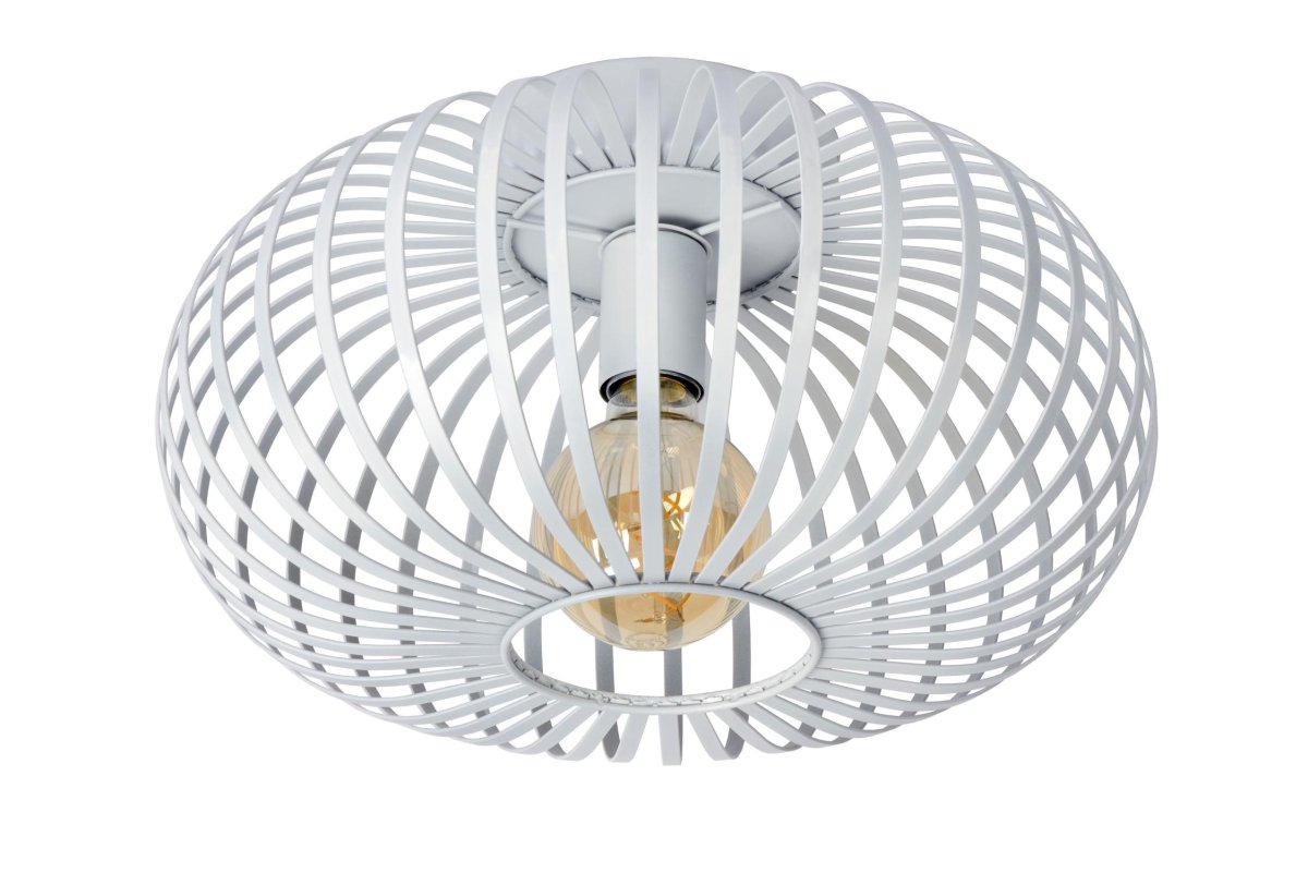 Manuela Ø40 Hvit plafond Fra Lucide - Manuela er enkel &aring; koble til en dimmer og ser veldig pen ut.