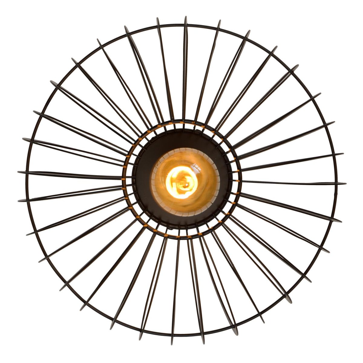 Reda Ø32 Svart plafond Fra Lucide - Metallets slanke design gjør denne taklampen til en veldig velkommen gjest i et moderne interiør, hvor minimalistiske elementer spiller en nøkkelrolle.