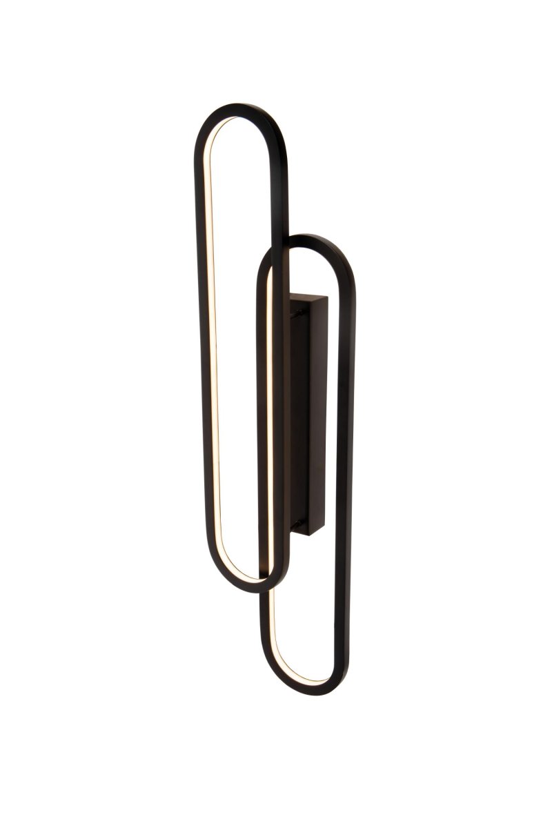 Thelma 75cm Svart vegglampe Fra Lucide - Vegglampen kan enkelt kobles til en ekstern dimmer, som gjør det mulig å jevnt justere lysintensiteten.