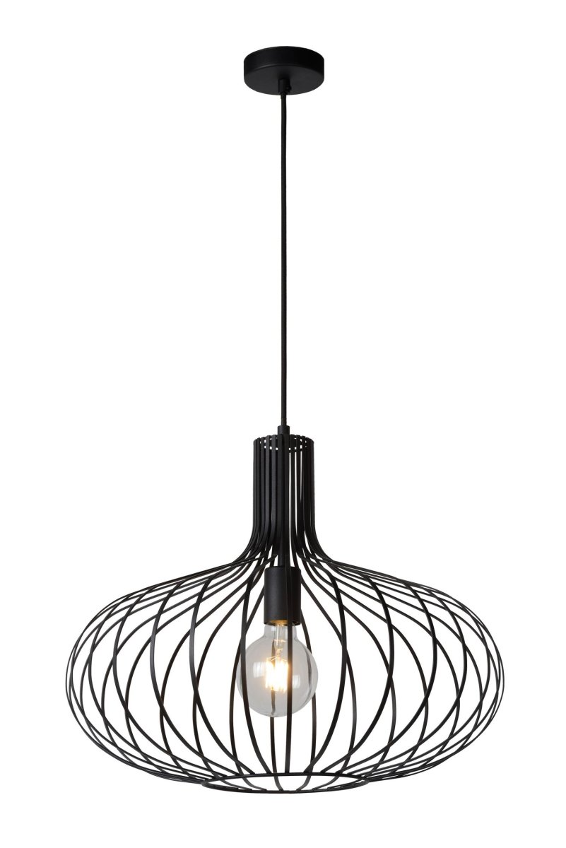 Manuela Ø50 Svart Taklampe Fra Lucide - Plasser Manuela over spisebordet ditt, på kjøkkenet eller over salongbordet og nyt umiddelbart en koselig atmosfære.