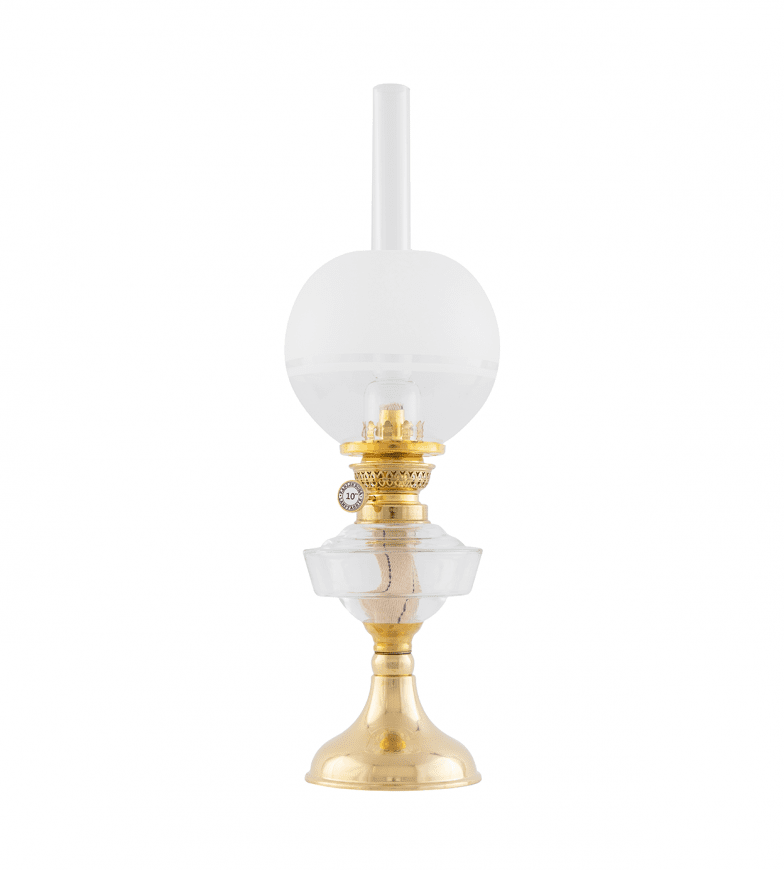 Trossö 70 Messing Fra Karlskrona lampfabrik - M&aring;lene som er oppgitt er med skjermen p&aring; bildet.