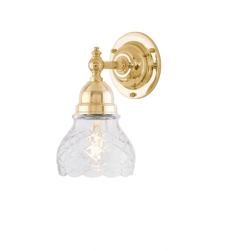 Adelborg Messing Fra Karlskrona lampfabrik - F&ouml;r att g&aring; in med kuloledning kompletteras med en distansplatta.