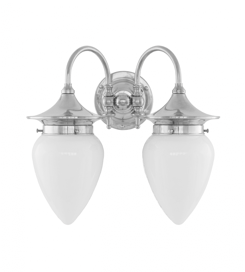 Tigerstedt IP24 Nikkel Fra Karlskrona lampfabrik - F&ouml;r att g&aring; in med kuloledning kompletteras med en distansplatta.