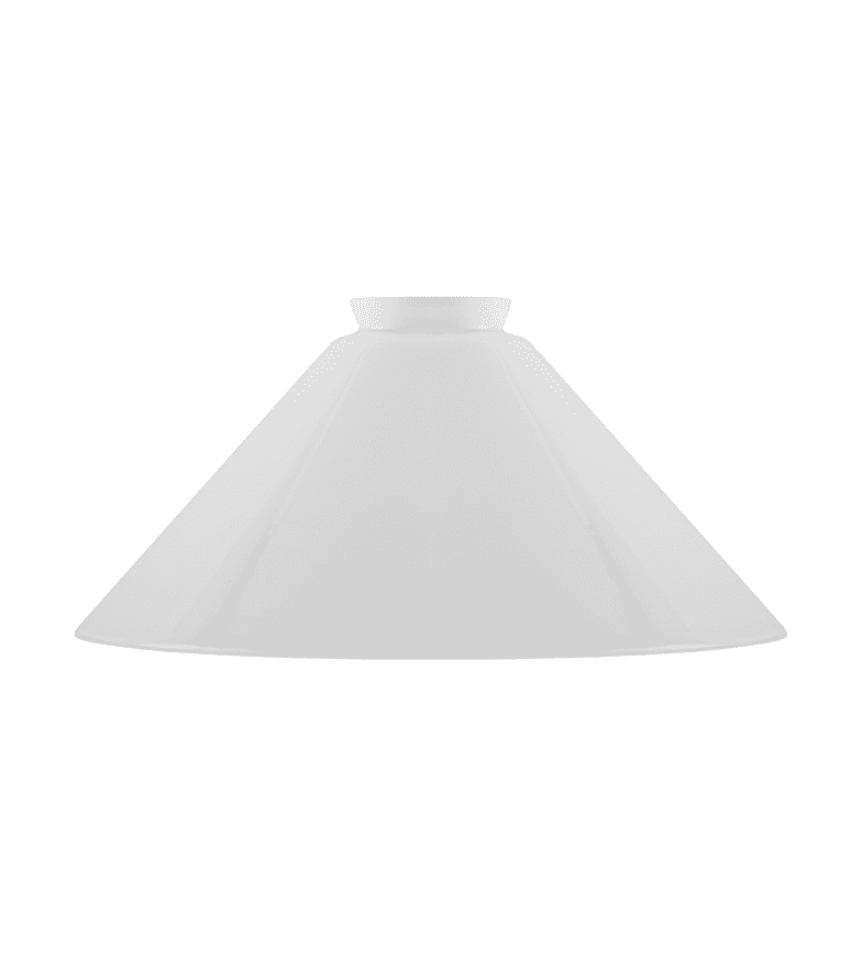 Tall Schoolhouse Glass Shade 60/250 Hvit Fra Karlskrona lampfabrik - En klassisk "skomaker&auml;rm" hvis form har vært den samme siden de første elektrifiserte anhengene med ledning kom på banen.