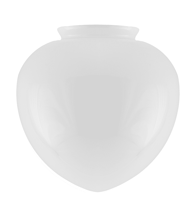 Teardrop Glass Shade 100/190 Hvit Fra Karlskrona lampfabrik - En klassisk dråpeformet kopp i hvitmalt glass.