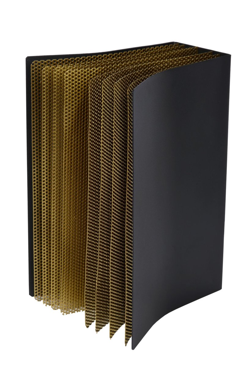 Extravaganza Livret 22cm Svart bordlampe Fra Lucide - Designet er formet som en bok, omslaget og sidene er laget av metall av høy kvalitet.