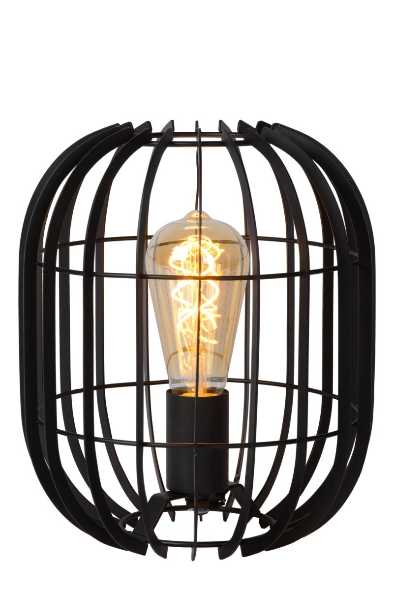 Reda 26cm Svart bordlampe Fra Lucide - Redas fleksible design gir deg mange muligheter i din interiørdesign, plasser den først som en stemningsdeler i hallen eller som en stilig interiørdetalj i stuen, velg det som passer best for ditt hjem.