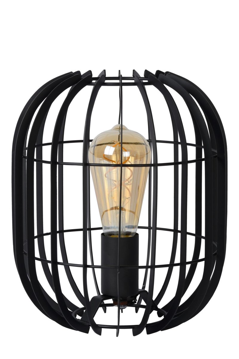 Reda 26cm Svart bordlampe Fra Lucide - Redas fleksible design gir deg mange muligheter i din interiørdesign, plasser den først som en stemningsdeler i hallen eller som en stilig interiørdetalj i stuen, velg det som passer best for ditt hjem.