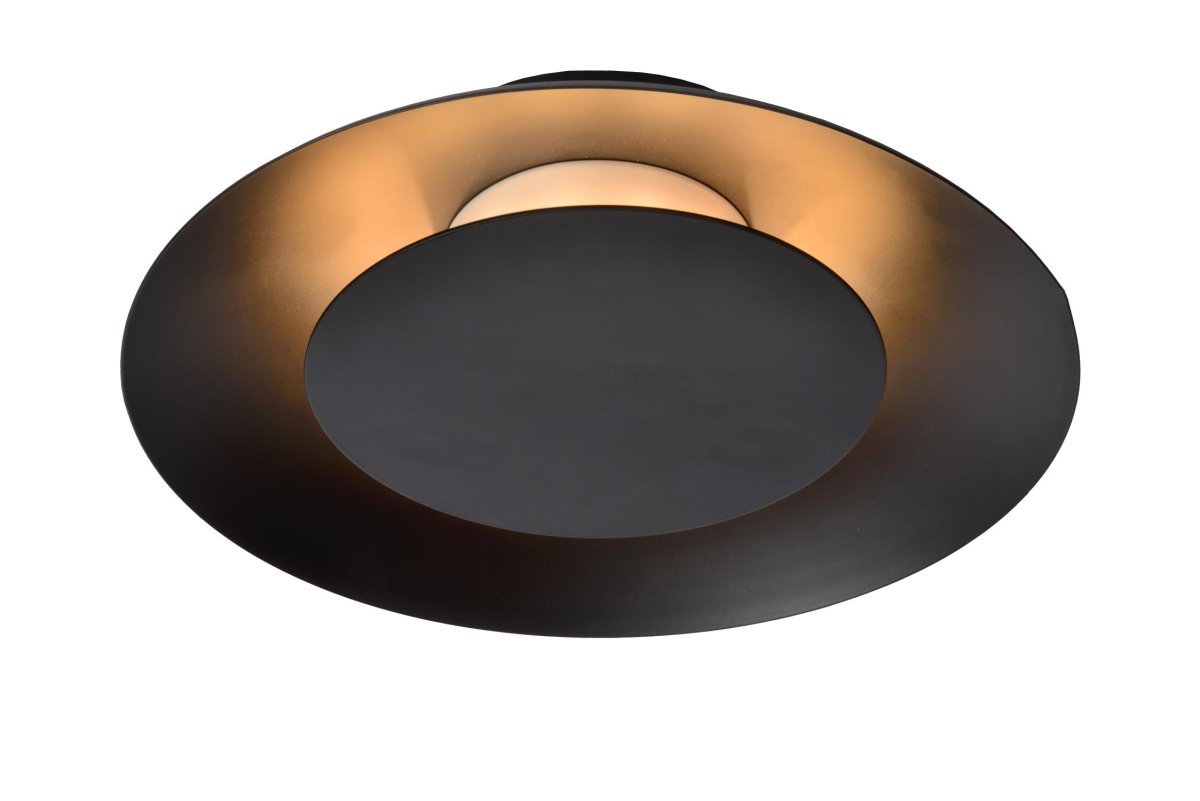 Foskal Ø20 Svart plafond Fra Lucide - Foskal er utstyrt med en integrert LED-lyskilde, som garanterer lang levetid og ren lyskvalitet.