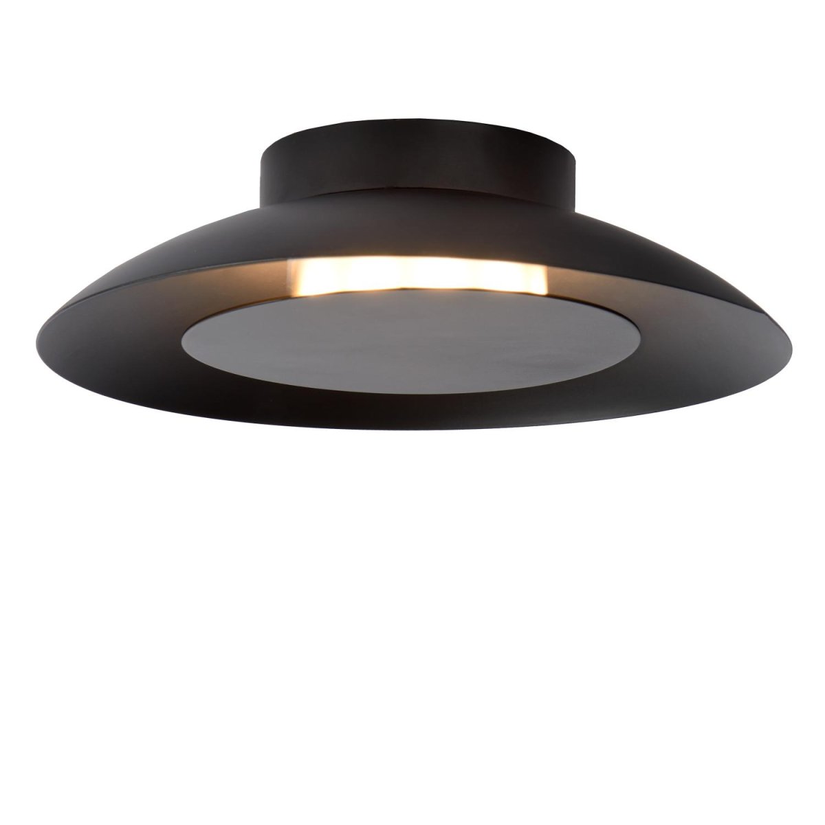 Foskal Ø20 Svart plafond Fra Lucide - Foskal er utstyrt med en integrert LED-lyskilde, som garanterer lang levetid og ren lyskvalitet.
