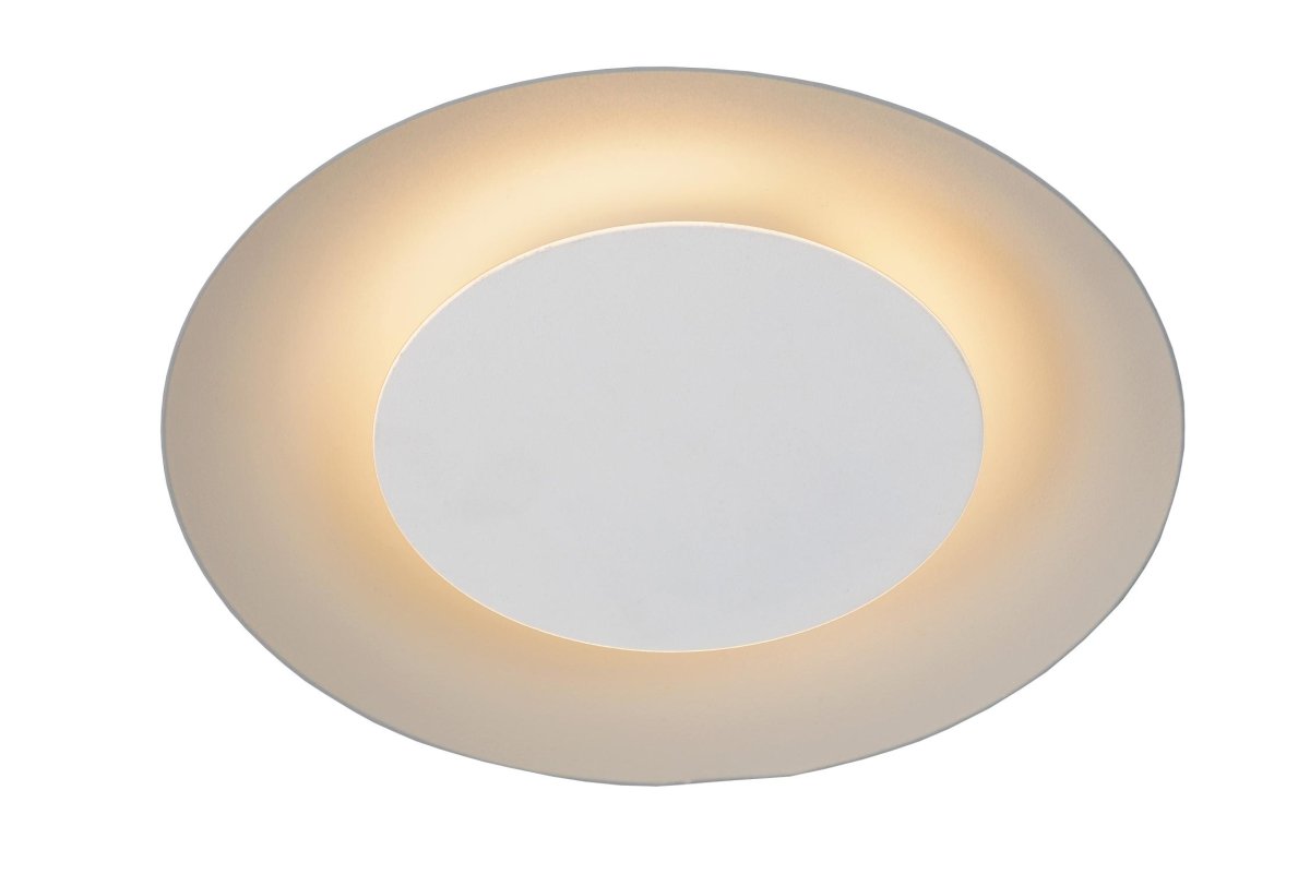 Foskal Ø20 Hvit plafond Fra Lucide - Foskal er utstyrt med en integrert LED-lyskilde, som garanterer lang levetid og ren lyskvalitet.