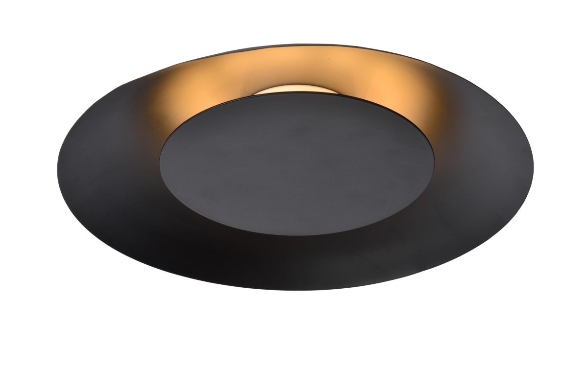 Foskal Ø34 Svart plafond Fra Lucide - Foskal er utstyrt med en integrert LED-lyskilde, som garanterer lang levetid og ren lyskvalitet.
