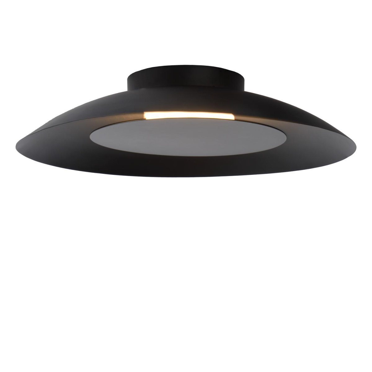 Foskal Ø34 Svart plafond Fra Lucide - Foskal er utstyrt med en integrert LED-lyskilde, som garanterer lang levetid og ren lyskvalitet.