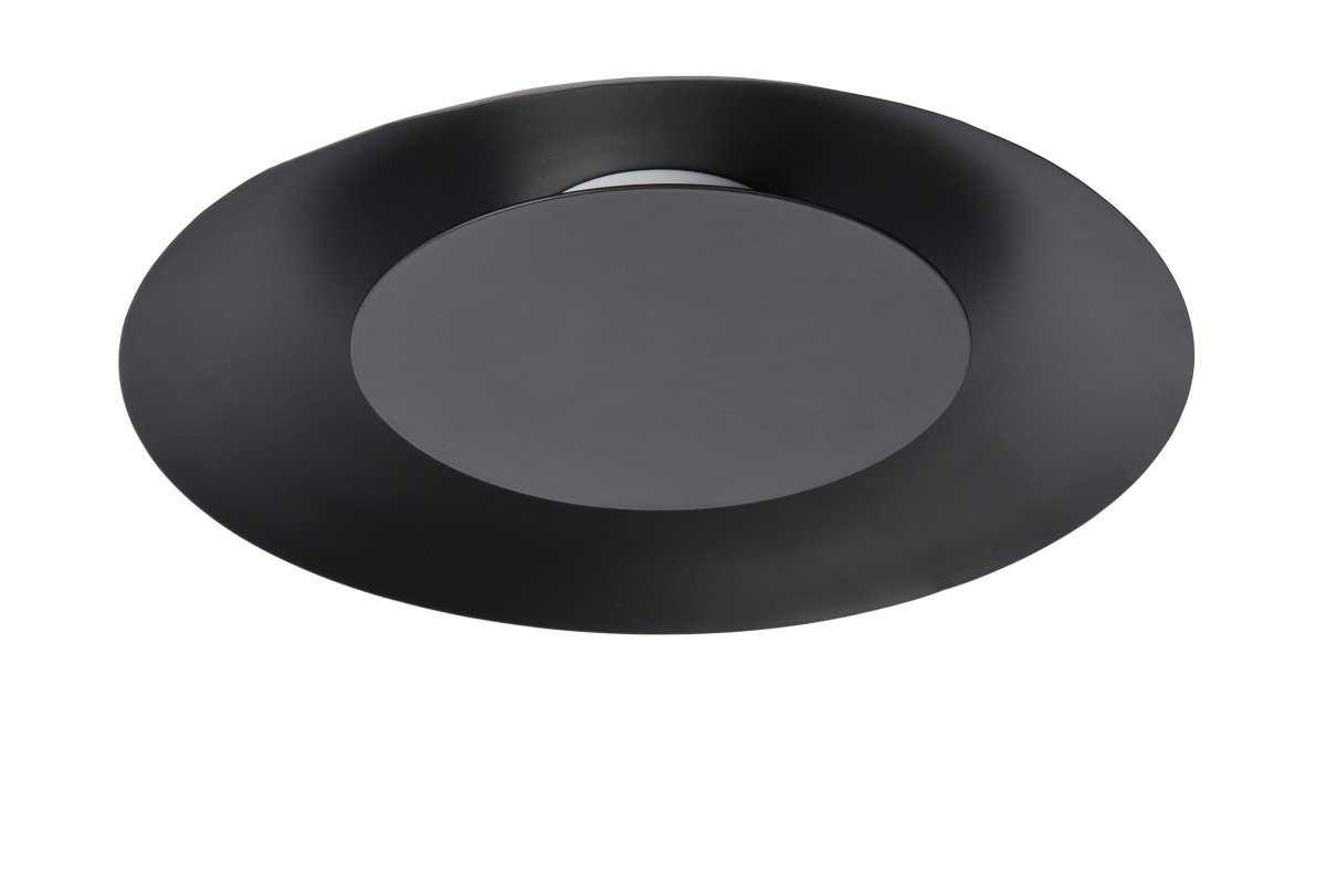 Foskal Ø34 Svart plafond Fra Lucide - Foskal er utstyrt med en integrert LED-lyskilde, som garanterer lang levetid og ren lyskvalitet.
