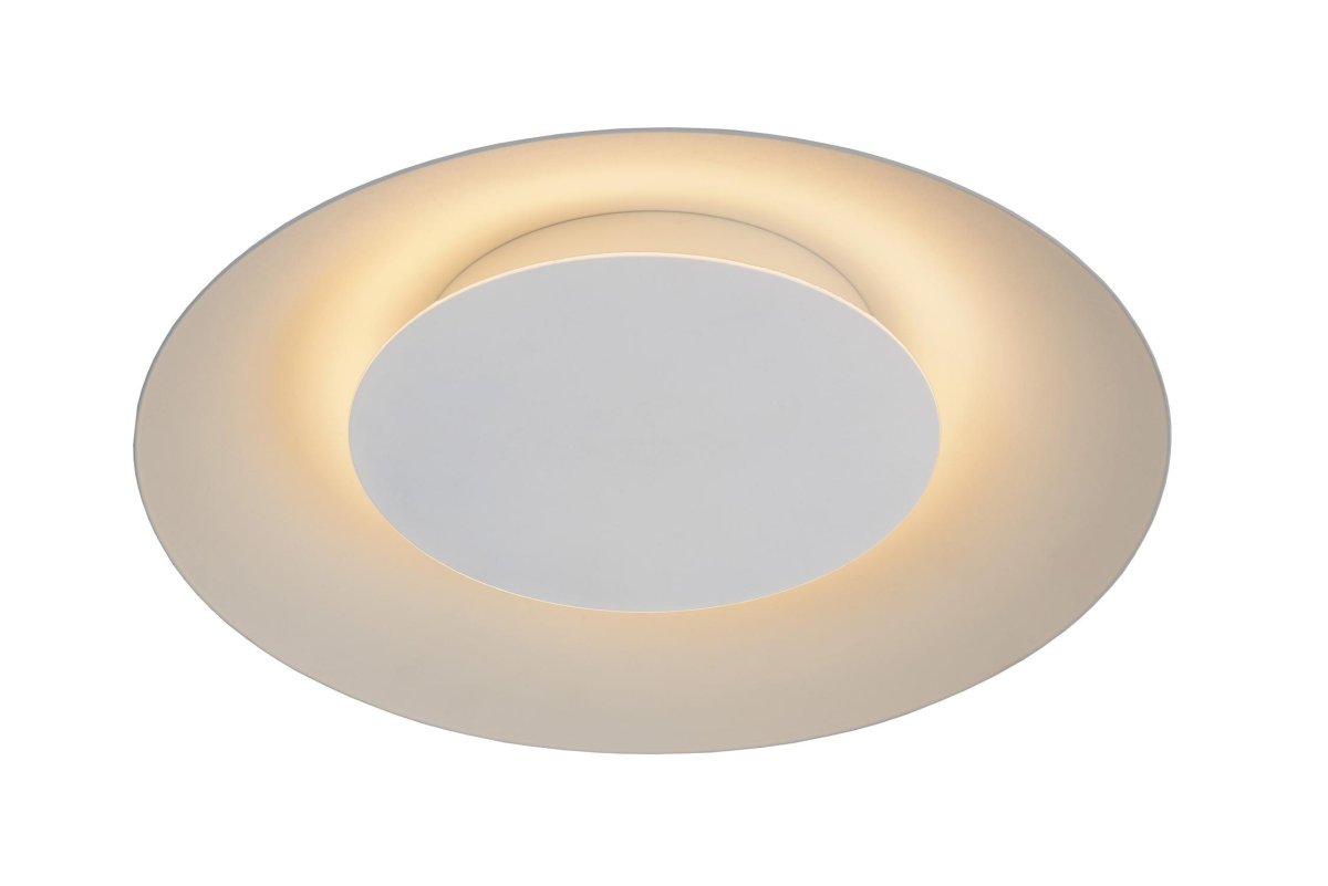 Foskal Ø34 Hvit plafond Fra Lucide - Foskal er utstyrt med en integrert LED-lyskilde, som garanterer lang levetid og ren lyskvalitet.