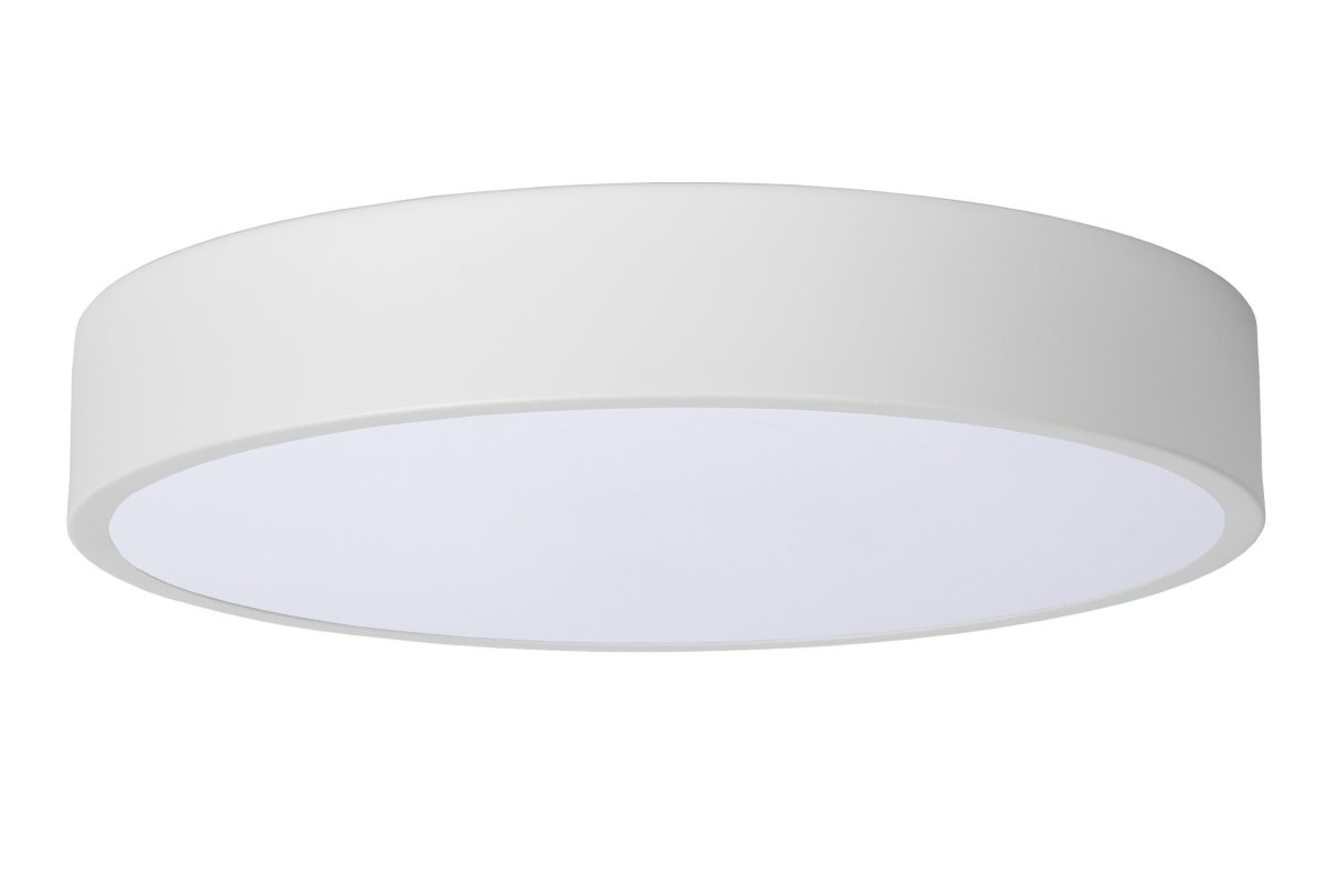Unar Ø30 Hvit plafond Fra Lucide - Med sin runde metallramme og et matt deksel over den integrerte LED-lyskilden passer denne taklampen inn i alle interiører og rom.