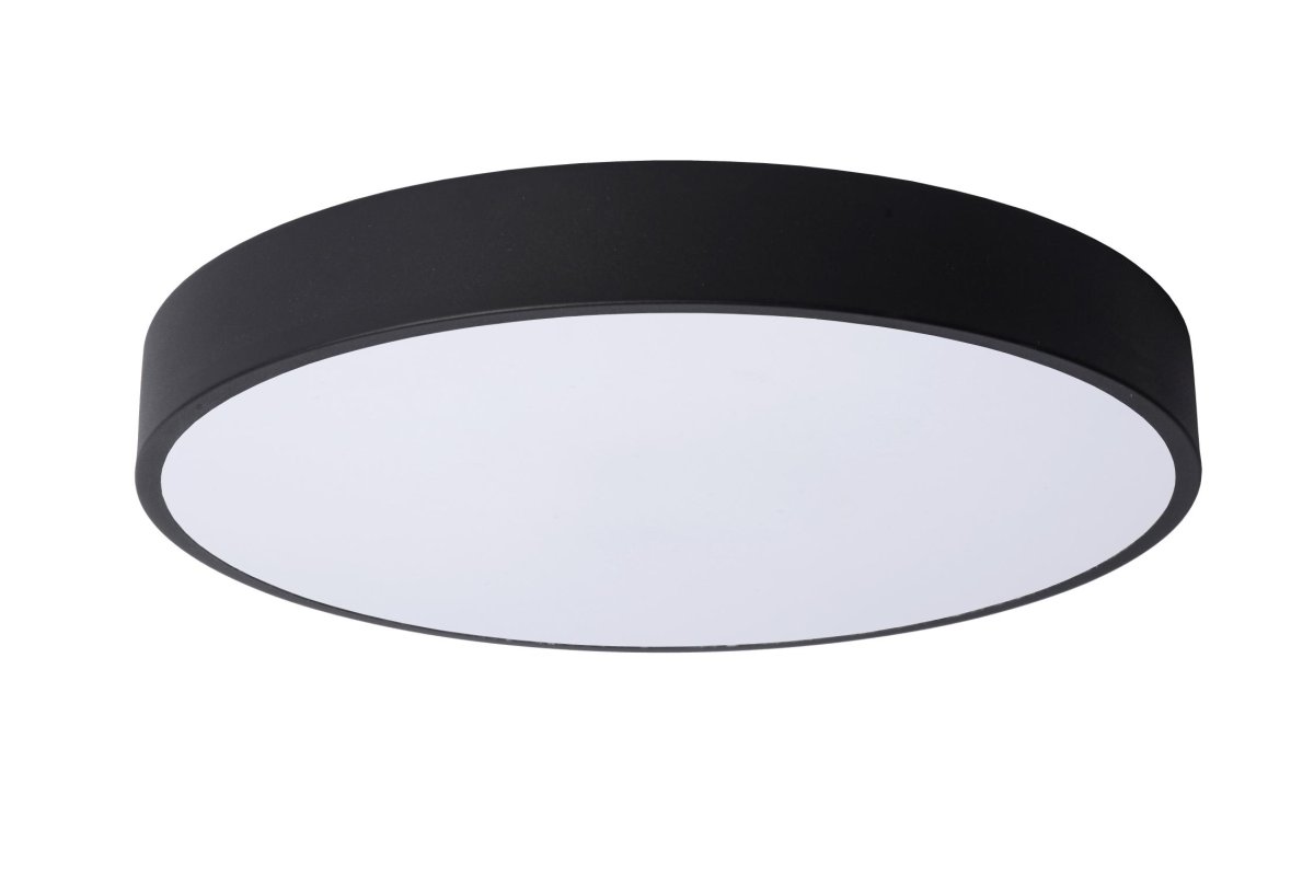 Unar Ø40 Svart plafond Fra Lucide - Med sin runde metallramme og et matt deksel over den integrerte LED-lyskilden passer denne taklampen inn i alle interiører og rom.
