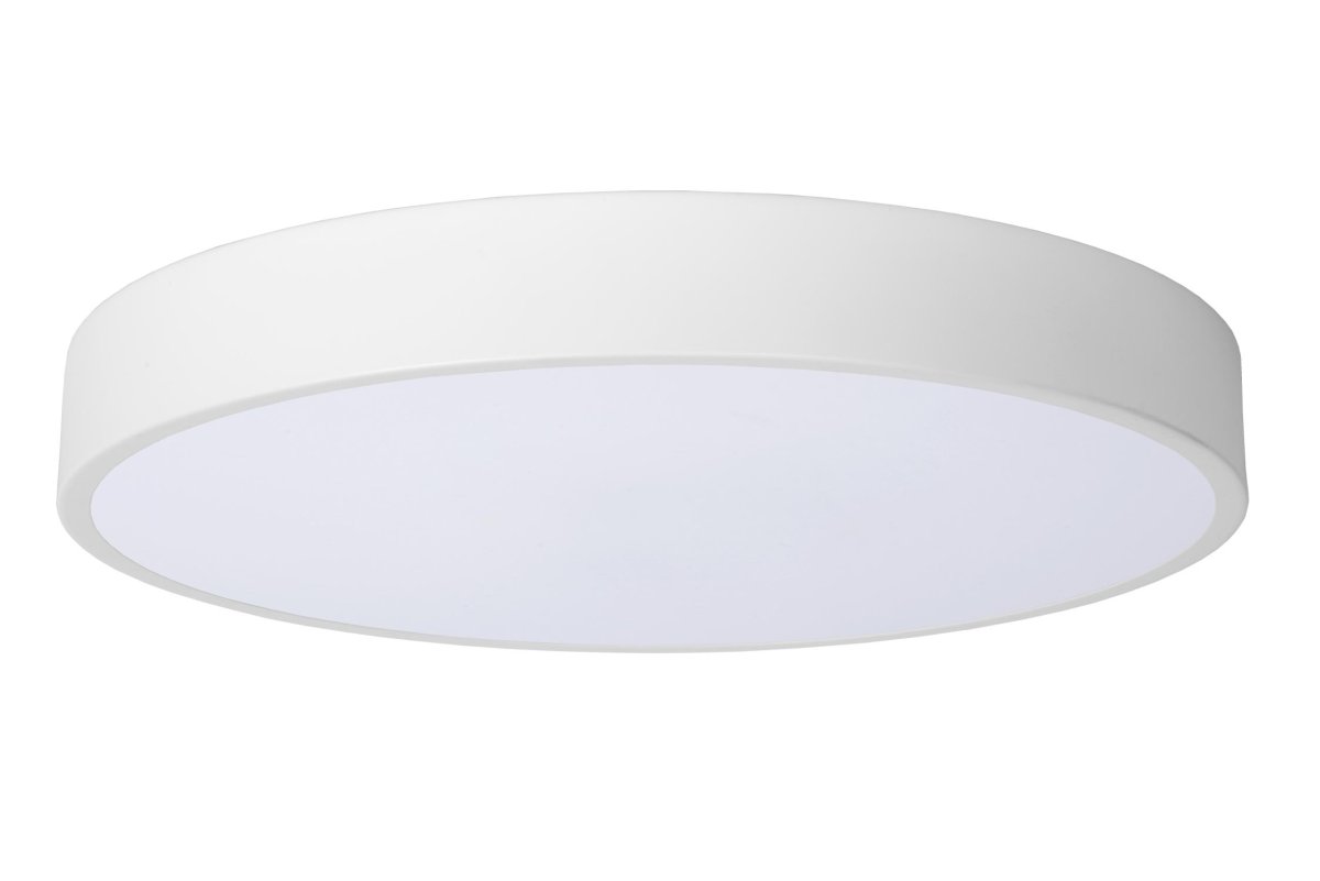 Unar Ø40 Hvit plafond Fra Lucide - Med sin runde metallramme og et matt deksel over den integrerte LED-lyskilden passer denne taklampen inn i alle interiører og rom.