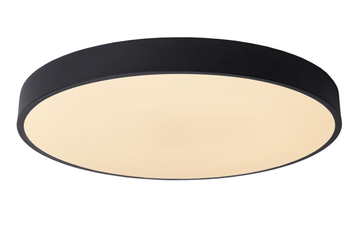 Unar Ø50 Svart plafond Fra Lucide - Med sin runde metallramme og et matt deksel over den integrerte LED-lyskilden passer denne taklampen inn i alle interi&oslash;rer og rom.
