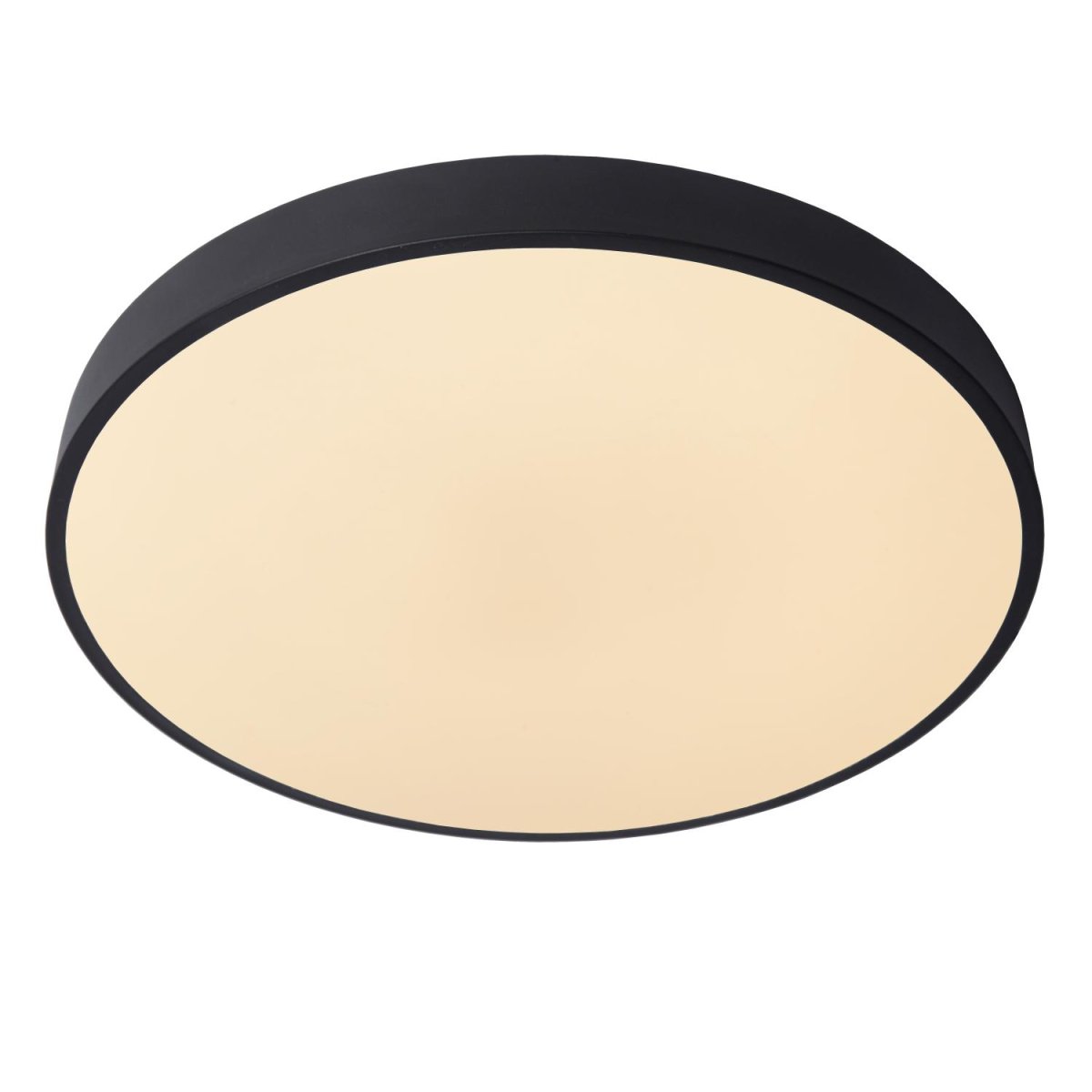 Unar Ø50 Svart plafond Fra Lucide - Med sin runde metallramme og et matt deksel over den integrerte LED-lyskilden passer denne taklampen inn i alle interi&oslash;rer og rom.