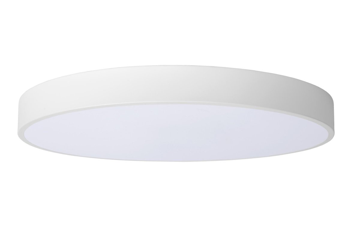 Unar Ø50 Hvit plafond Fra Lucide - Med sin runde metallramme og et matt deksel over den integrerte LED-lyskilden passer denne taklampen inn i alle interi&oslash;rer og rom.