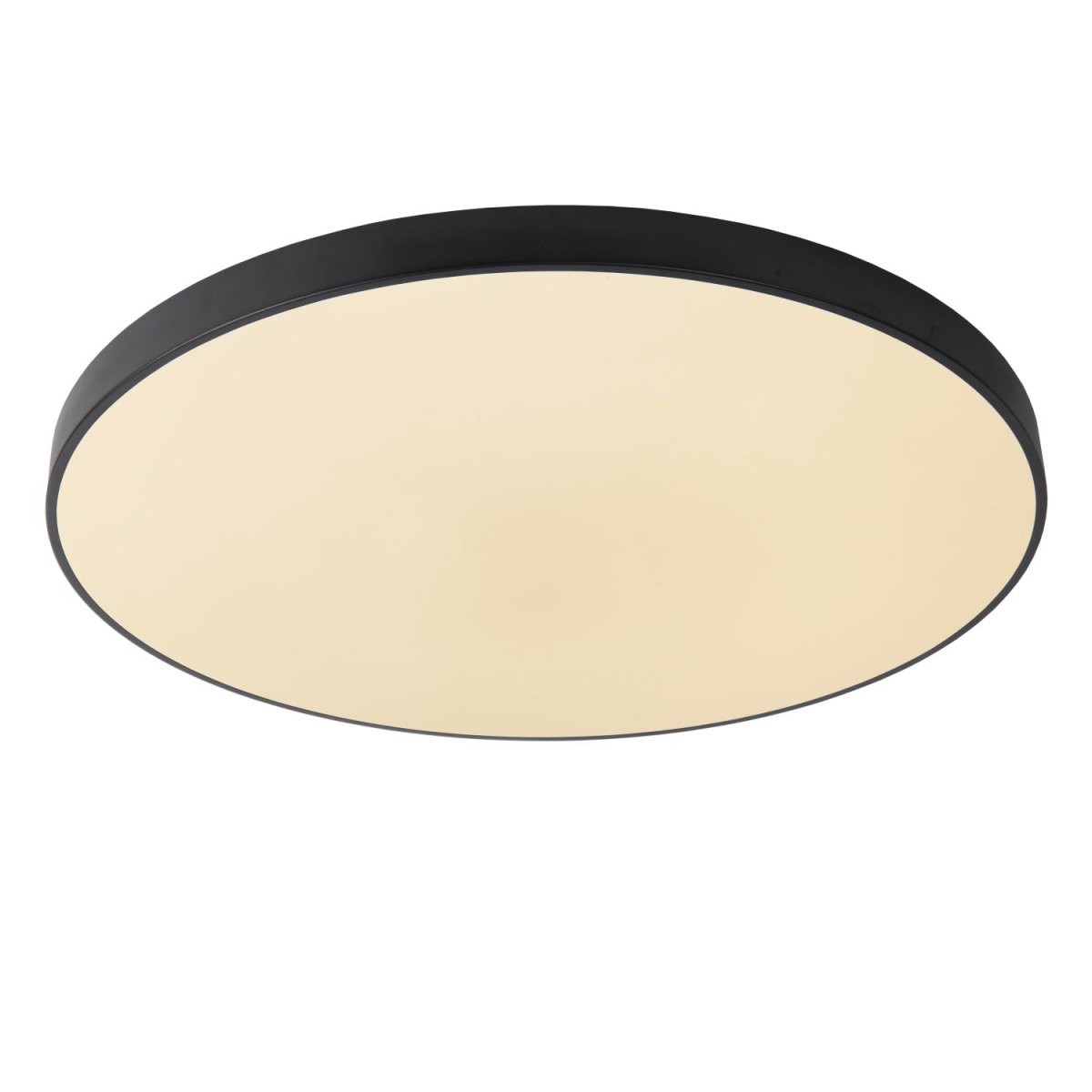 Unar Ø80 Svart plafond Fra Lucide - Med sin runde metallramme og et matt deksel over den integrerte LED-lyskilden passer denne taklampen inn i alle interiører og rom.