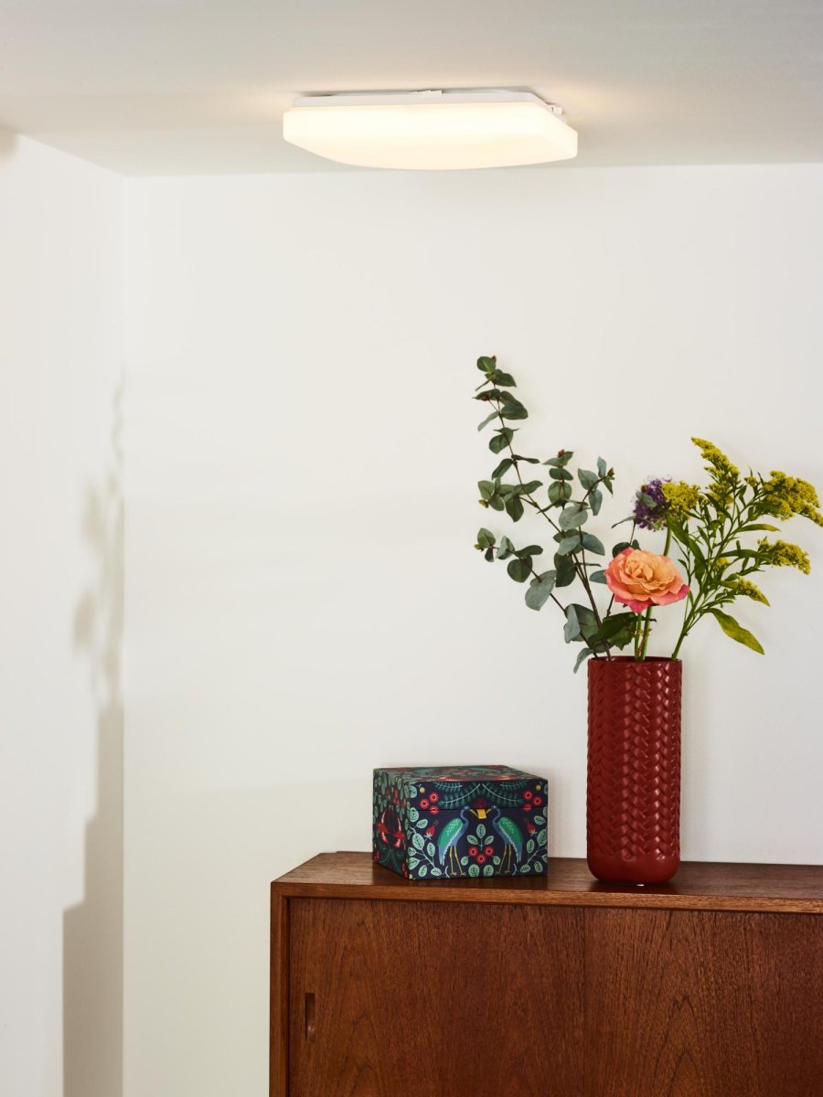 Otis LED 28cm Opal plafond Fra Lucide - Otis-taklampen ser ut til å ha en enkel design, men ikke la deg lure.