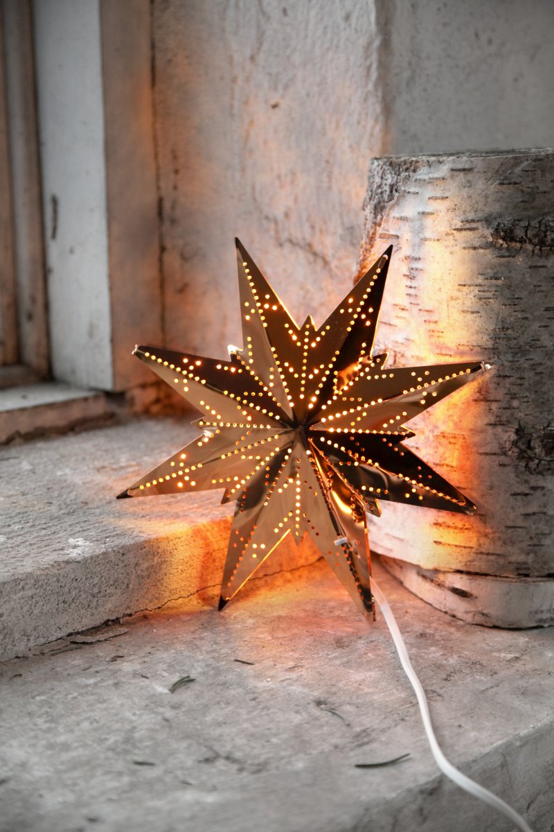 Mini Ø25 Kopper Fra Star Trading - Dekorative metallstjerner i kobber.