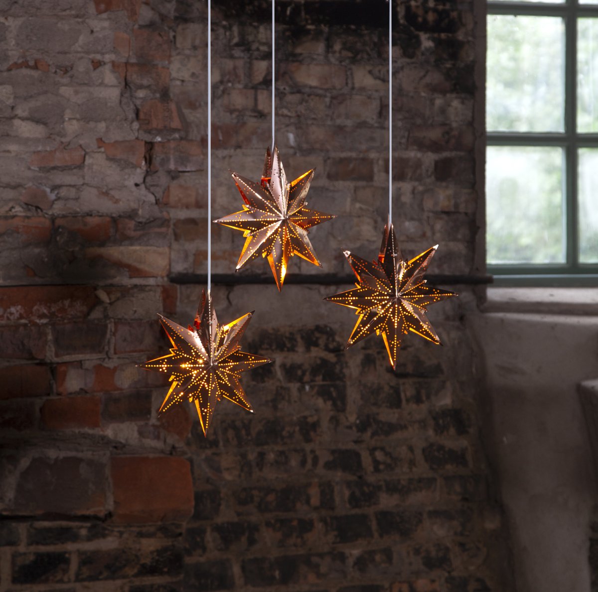 Mini Ø25 Kopper Fra Star Trading - Dekorative metallstjerner i kobber.