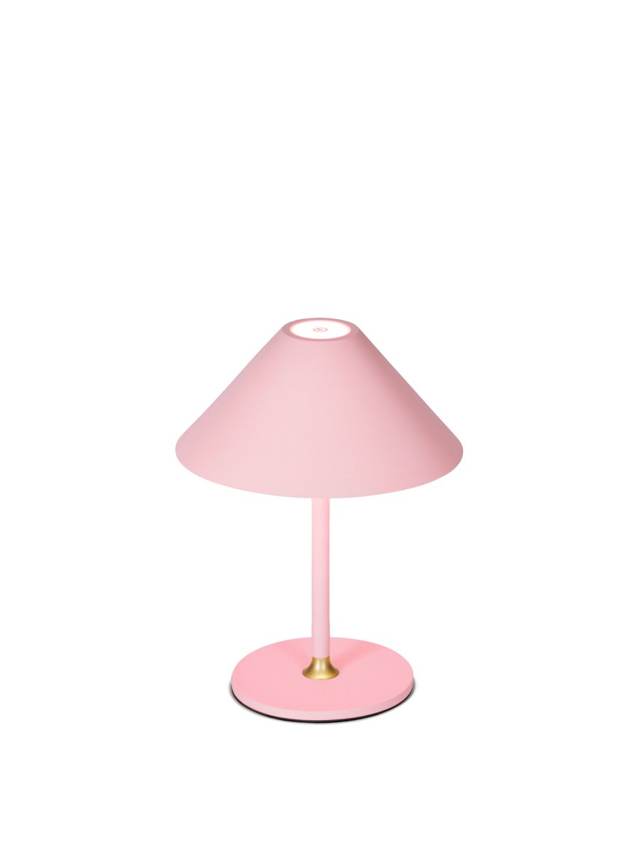 Hygge 20cm Rosa bærbar Fra Halo Design - Den er IP54-klassifisert, noe som gj&oslash;r den egnet for b&aring;de innend&oslash;rs og utend&oslash;rs bruk (den b&oslash;r imidlertid oppbevares og lades innend&oslash;rs).