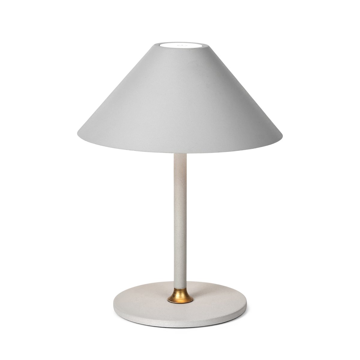 Zoom bilde av Hygge 25cm Grå bærbar Fra Halo Design - Den er IP54-klassifisert, noe som gjør den egnet for både innendørs og utendørs bruk (den bør imidlertid oppbevares og lades innendørs).