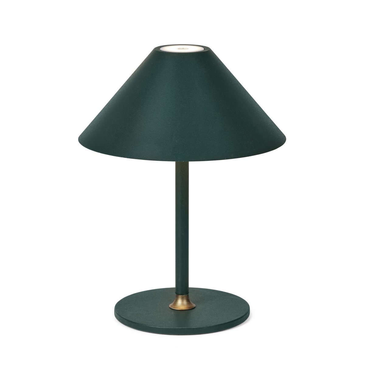 Hygge 25cm Grønn bærbar Fra Halo Design - Den er IP54-klassifisert, noe som gjør den egnet for både innendørs og utendørs bruk (den bør imidlertid oppbevares og lades innendørs).