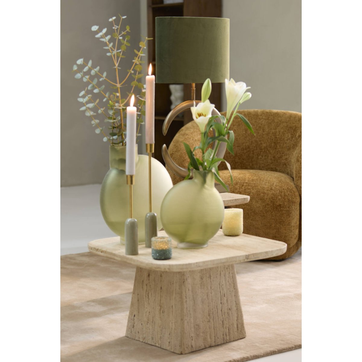 Lune 50cm Bronse lampefot Fra Light & Living - 