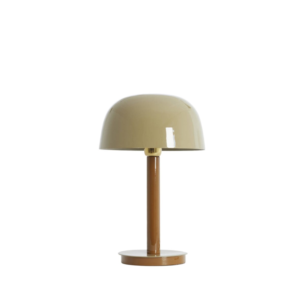 Marivet 37cm Brun bordlampe Fra Light & Living - Den minimalistiske formen og den skinnende overflaten gir et moderne og elegant inntrykk som passer like godt i stuen som p&aring; skrivebordet eller nattbordet.