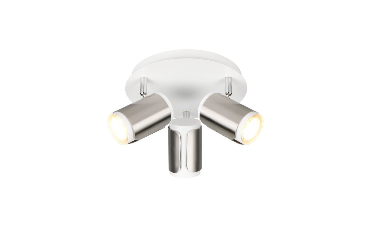 Gillan 3 Børstet stål spotlight Fra Trio Lighting - 